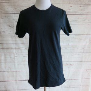 Theory Black Cotton Blend Short Sleeve Tee Shirt Top - Size Small